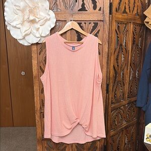Elegant Pink Sleeveless Tank Top